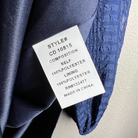 NSR Navy Wrap Dress, Size M - Picture 9 of 9